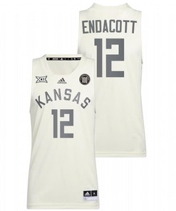 Paul Endacott 12 Kansas Jayhawks 100 Anniversary Of 1922 Helms National Champs Retro Men Jersey - White