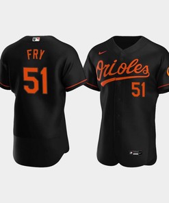 Paul Fry 51 Baltimore Orioles Black Alternate Jersey