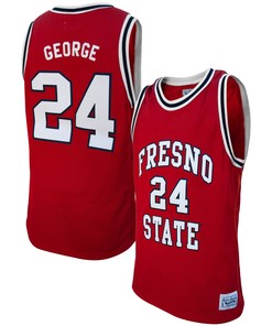 Paul George Fresno State Bulldogs Original Retro Brand Alumni Basketball Jersey Red Ncaa