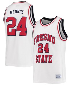 Paul George Fresno State Bulldogs Original Retro Brand Commemorative Classic Basketball Jersey - White Ncaa