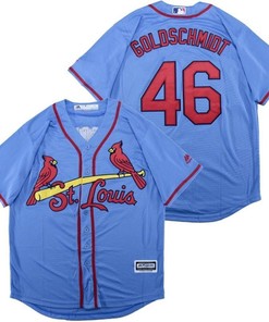 Paul Goldschmidt #46 St Louis Cardinals 2020 Mlb Blue Jersey