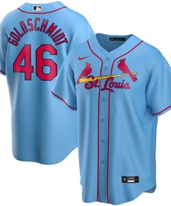 Paul Goldschmidt #46 St Louis Cardinals 2020 Mlb Blue Jersey