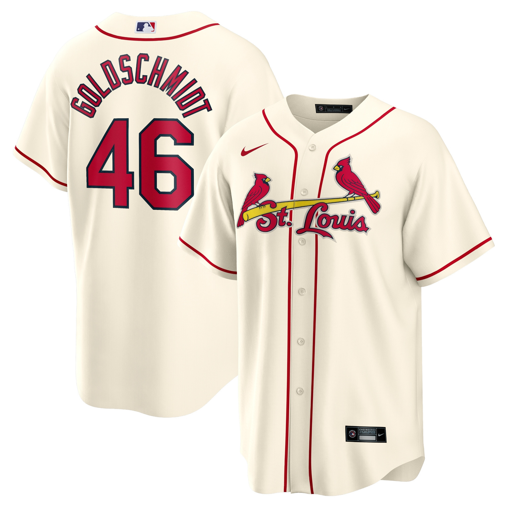 Paul Goldschmidt St. Louis Cardinals Alternate Replica Player Name Jersey - Cream Mlb