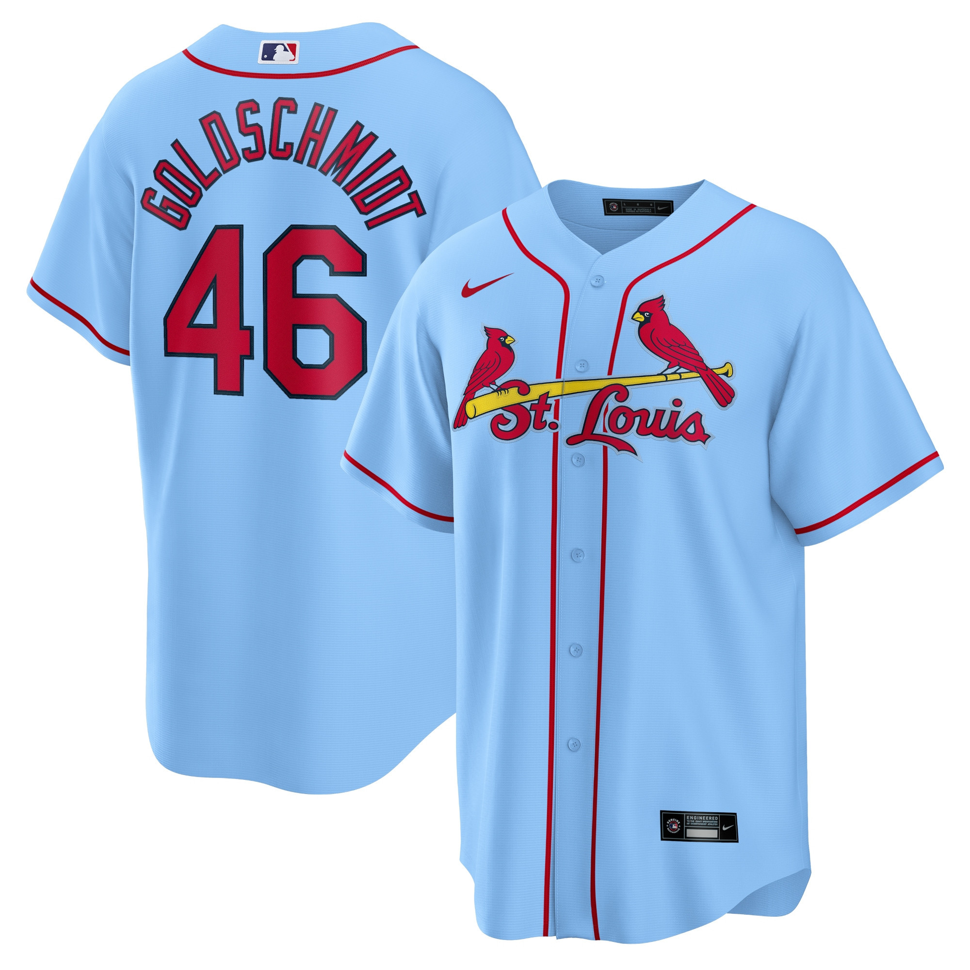 Paul Goldschmidt St. Louis Cardinals Alternate Replica Player Name Jersey - Light Blue Mlb