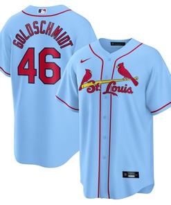 Paul Goldschmidt St Louis Cardinals Alternate Replica Player Name Jersey Light Blue Mlb