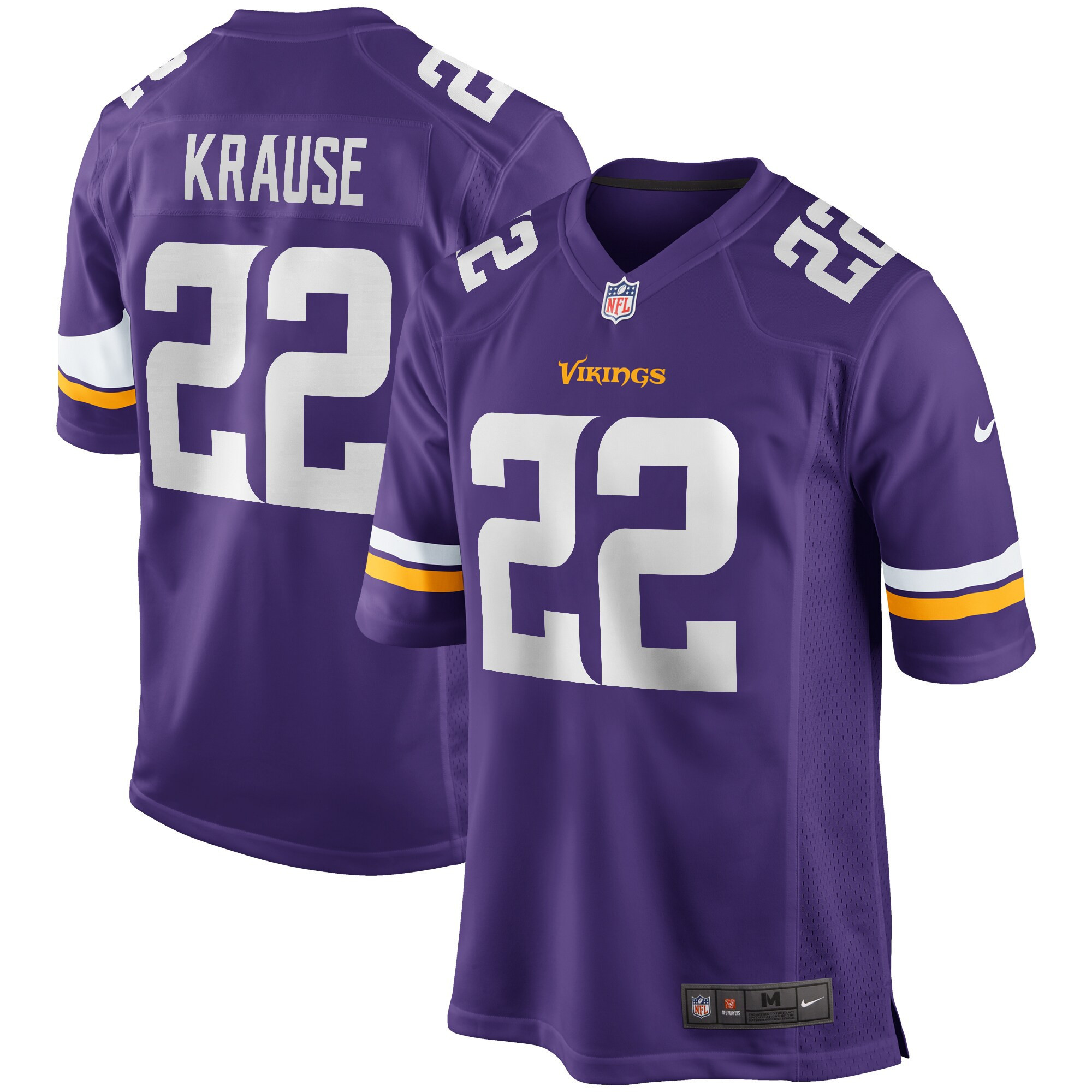 Paul Krause Minnesota Vikings Game Retired Player Jersey - Purple Nfl