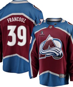 Pavel Francouz 39 Colorado Avalanche Stanley Cup 2023 Playoffs Patch Home Breakaway Men Jersey - Burgundy
