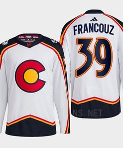 Pavel Francouz 39 Reverse Retro 2.0 2022 Colorado Avalanche White Jersey Primegreen
