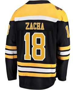 Pavel Zacha 18 Boston Bruins Stanley Cup 2023 Playoffs Patch Home Breakaway Men Jersey - Black