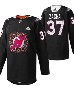 Pavel Zacha 37 New Jersey Devils 2022 Hispanic Heritage Night Black Jersey Jersey
