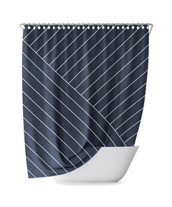 Peach Terracotta Rose Abstract Lines Shower Curtain for Chic Bathroom Decor