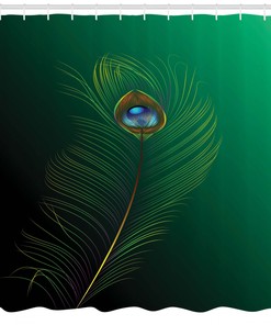 Peacock Bird Plumes Shower Curtain for Bathroom Decor - Animal Print