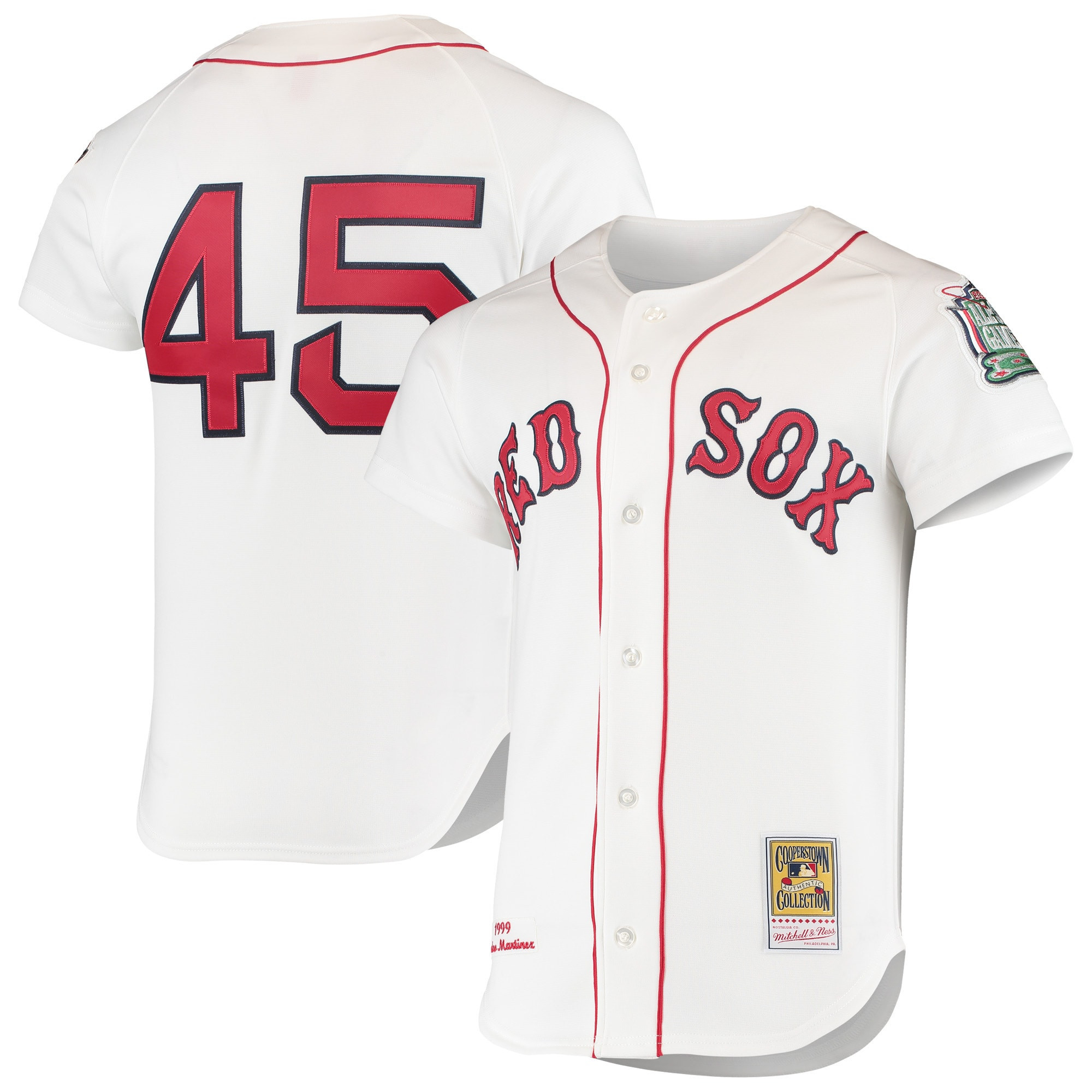 Pedro Martinez Boston Red Sox Mitchell & Ness 1999 Cooperstown Collection Home Authentic Jersey - White Mlb
