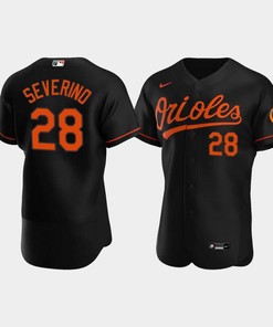 Pedro Severino 28 Baltimore Orioles Black Alternate Jersey