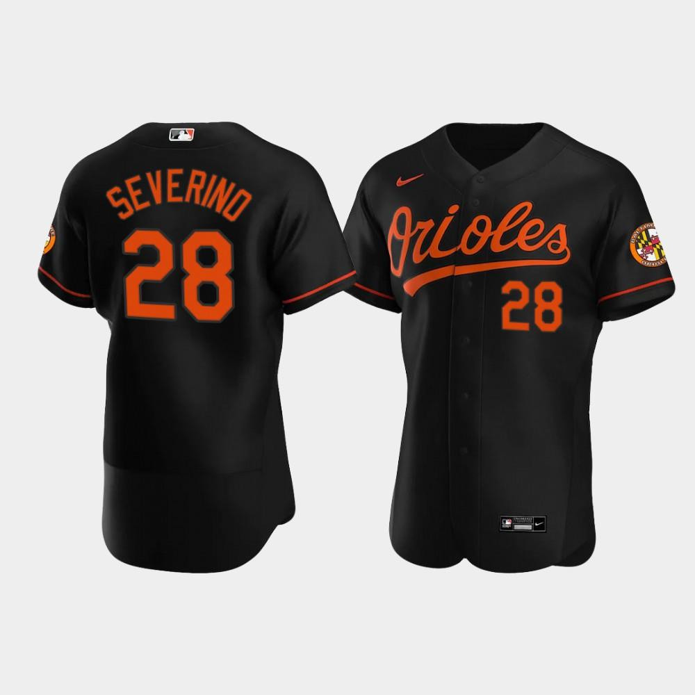 Pedro Severino 28 Baltimore Orioles Black Alternate Jersey