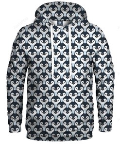 Penguin Pattern Pullover 3D Hoodie Zip Hoodie