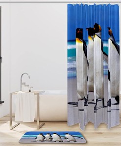 Penguin Shower Curtain for Your Animal Lover Bathroom Decor