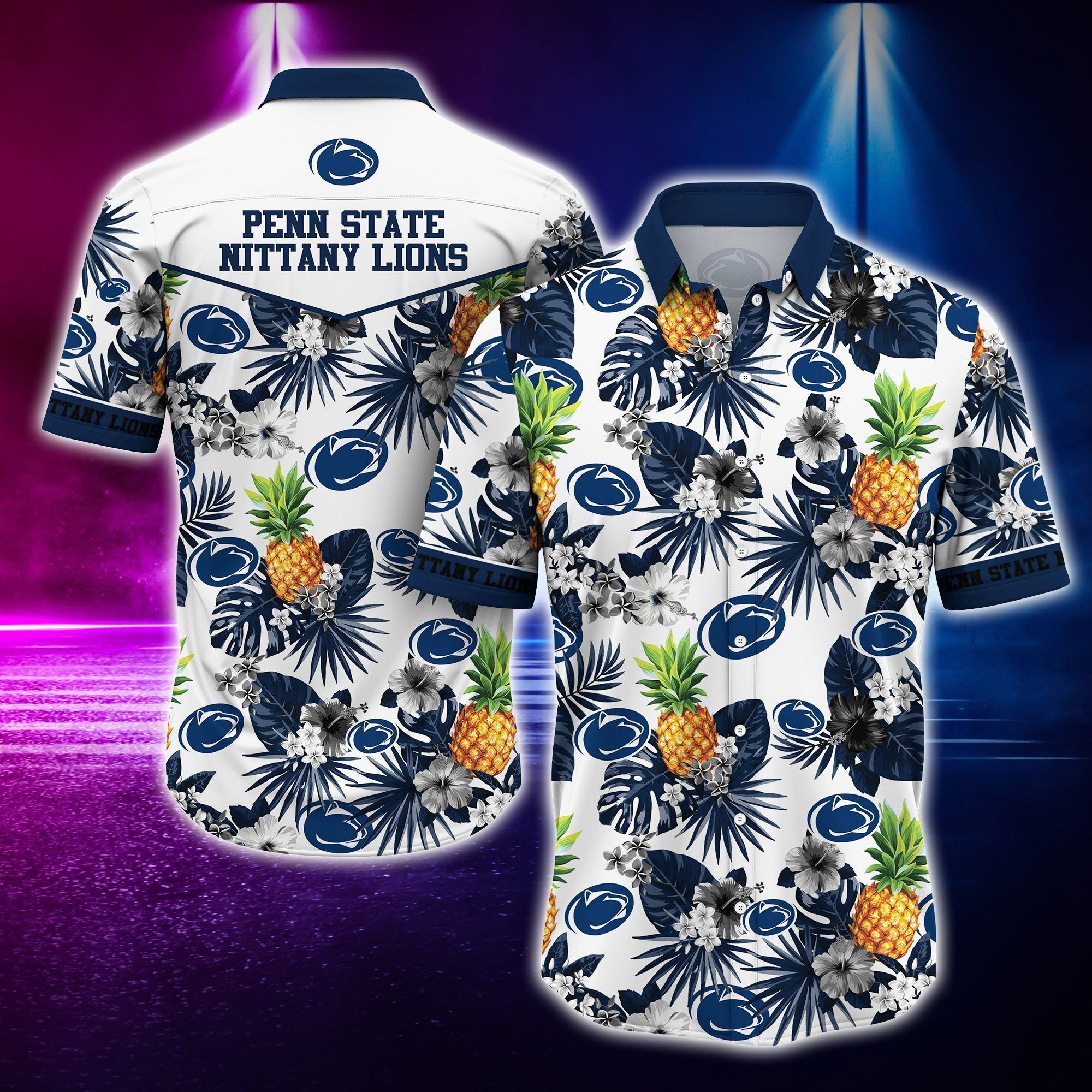 Penn State Nittany Lions Hawaii Shirt Style for Men for Women Vintage Funny Hawaiian Shirt