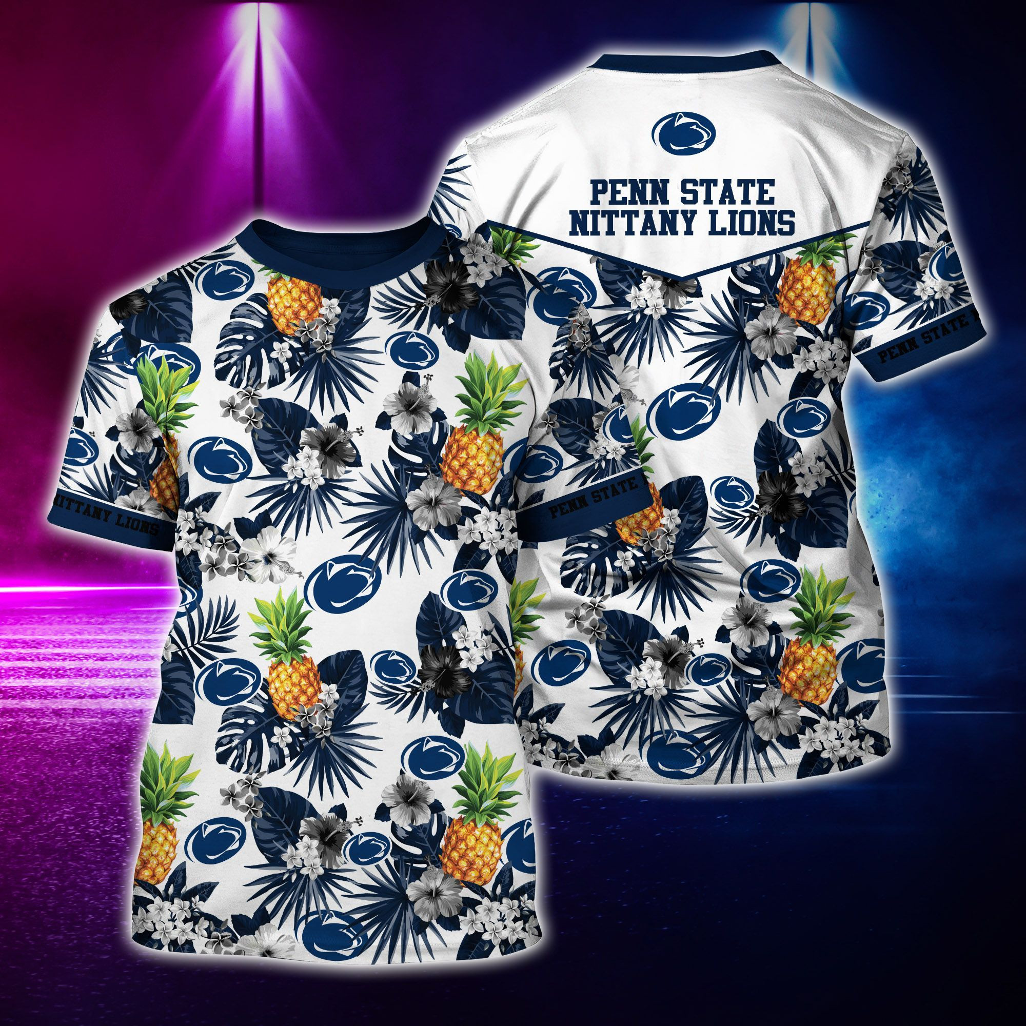 Penn State Nittany Lions Hawaii Shirt Style for Men for Women Vintage Funny Hawaiian Shirt