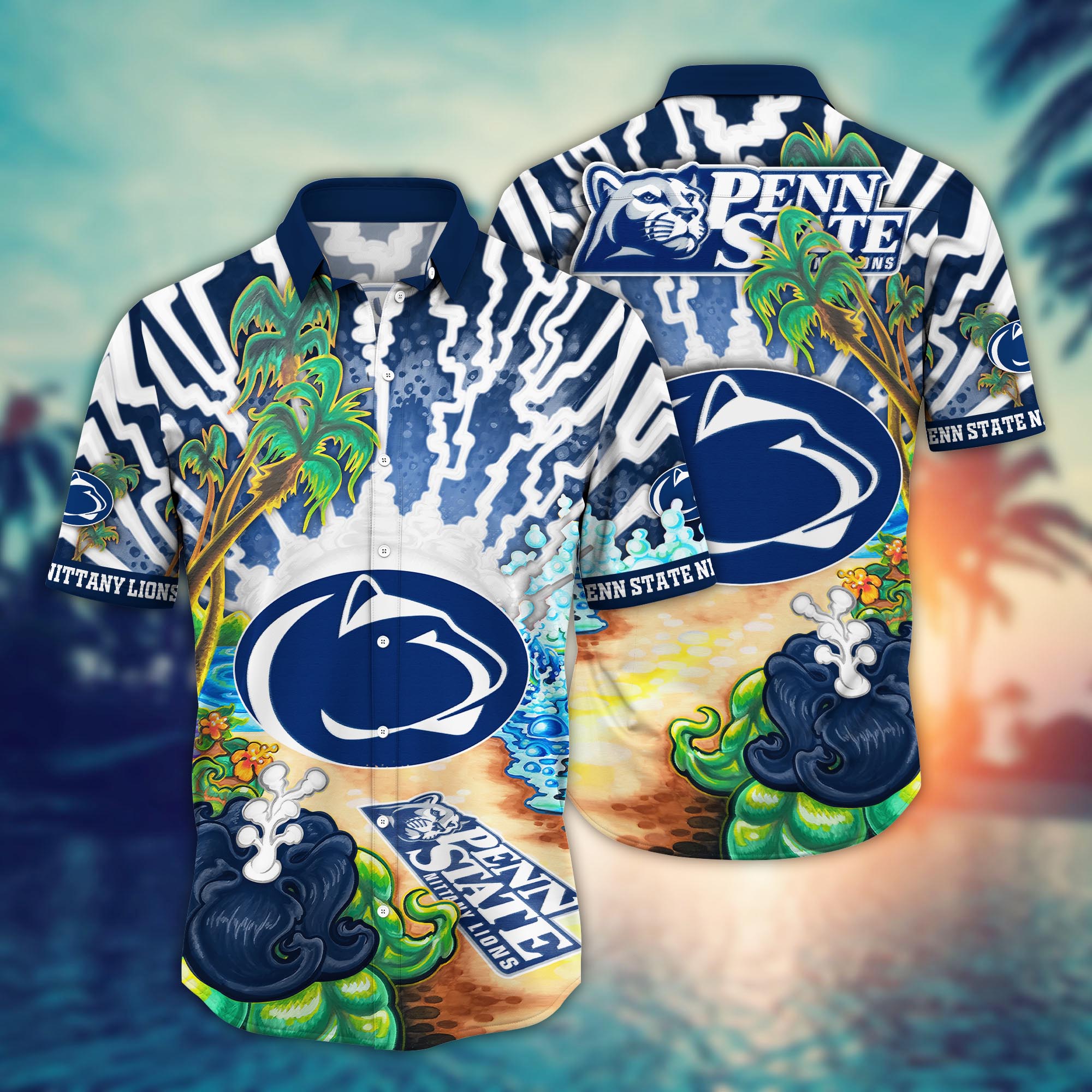Penn State Nittany Lions NCAA Flower Hawaii Shirt For Fans Ver 1