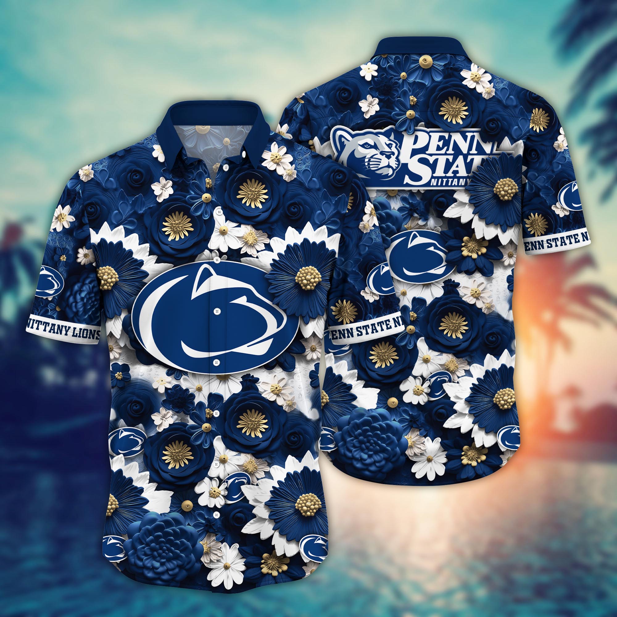 Penn State Nittany Lions NCAA Hawaiian Shirt for This Summer Customize Shirt Any Team