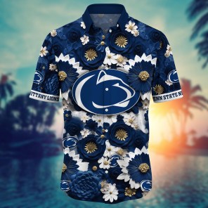 Penn State Nittany Lions NCAA Hawaiian Shirt for This Summer Customize Shirt Any Team