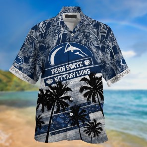 Penn State Nittany Lions NCAA Palm Tree Pattern Hawaii Shirt For Sports Fans