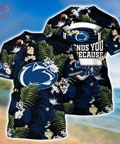 Penn State Nittany Lions Summer Hawaiian Shirts, With Tropical Patterns for Fans