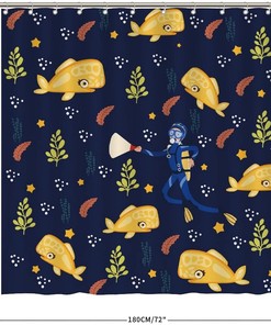 People Diving, Show your Love for Sea Whale, with Shower Curtain by ArogGeld
