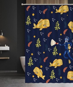 People Diving, Show your Love for Sea Whale, with Shower Curtain by ArogGeld