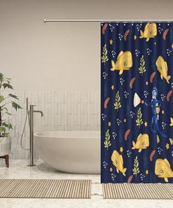 People Diving, Show your Love for Sea Whale, with Shower Curtain by ArogGeld