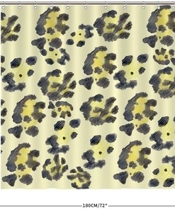 Perfect for Animal Lovers- Add a Splash of Style with Leopard Print Shower Curtain by ArogGeld