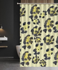 Perfect for Animal Lovers- Add a Splash of Style with Leopard Print Shower Curtain by ArogGeld