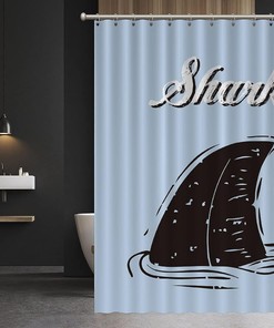 Perfect for Underwater Animal Lovers- Ocean Sharks Shower Curtain featuring Sea Animals by ArogGeld