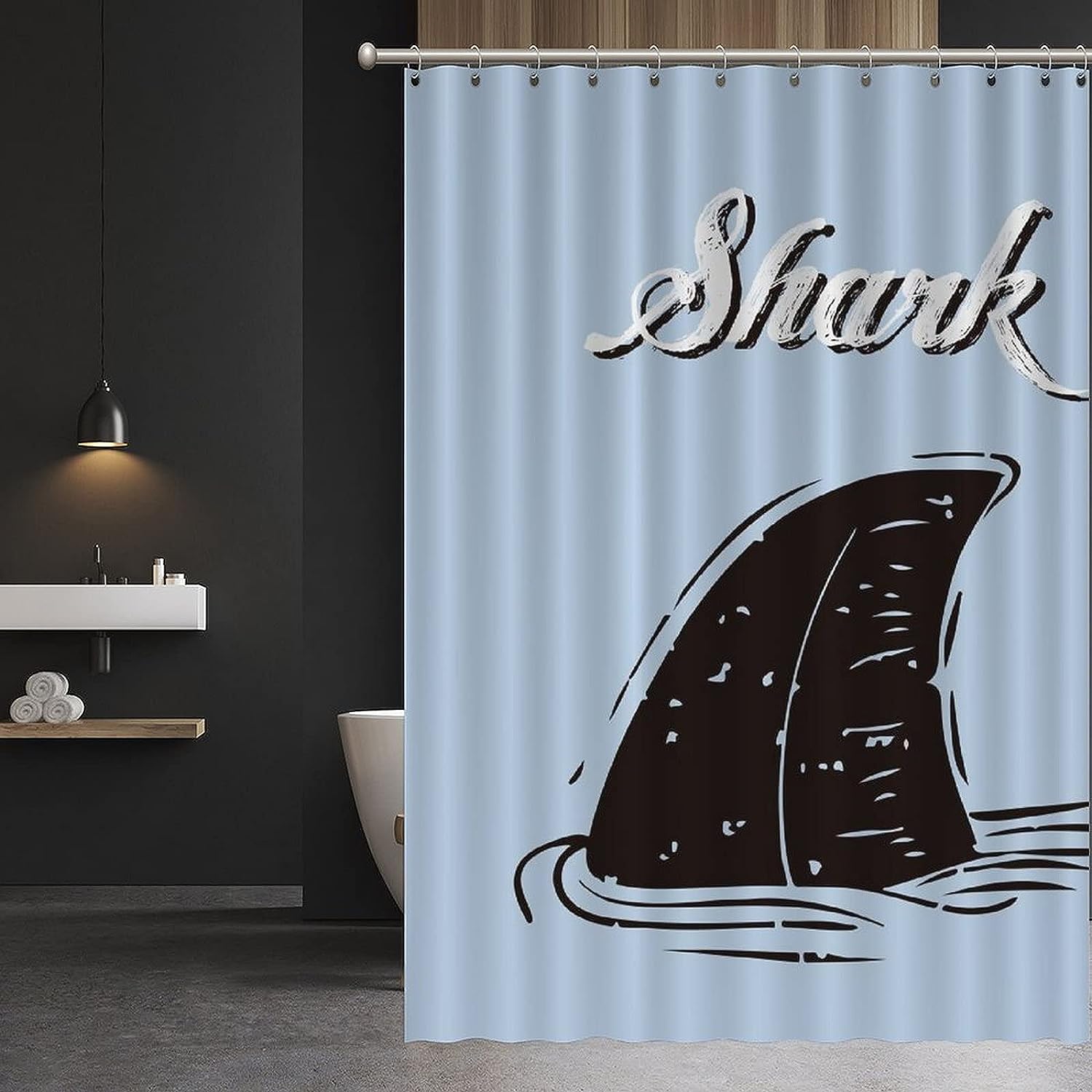 Perfect for Underwater Animal Lovers- Ocean Sharks Shower Curtain featuring Sea Animals by ArogGeld