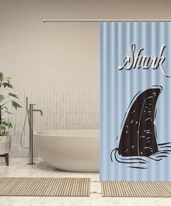Perfect for Underwater Animal Lovers- Ocean Sharks Shower Curtain featuring Sea Animals by ArogGeld
