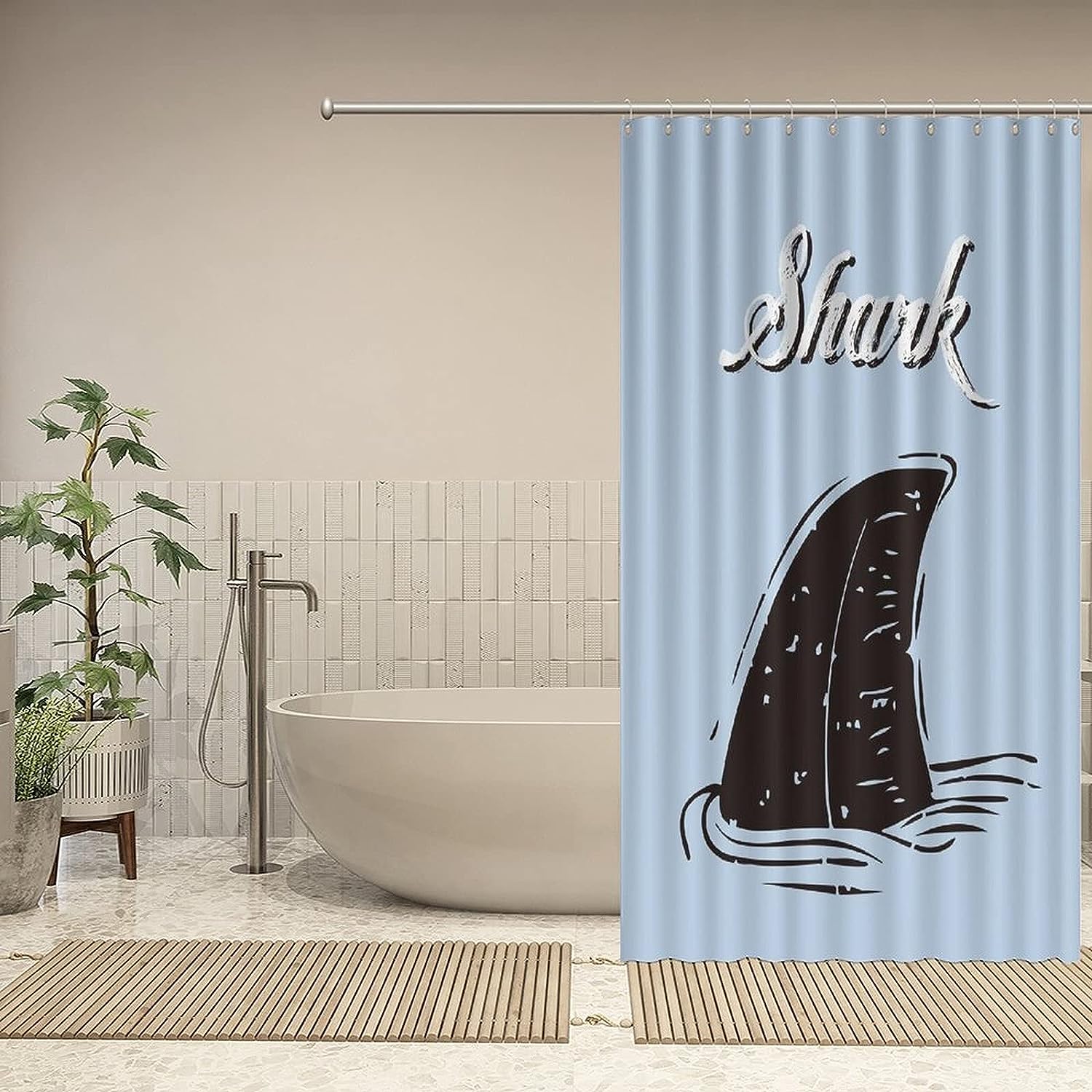 Perfect for Underwater Animal Lovers- Ocean Sharks Shower Curtain featuring Sea Animals by ArogGeld
