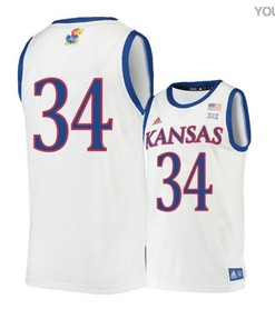 Perry Ellis 34 Kansas Jayhawks Basketball Youth Jersey - Beige