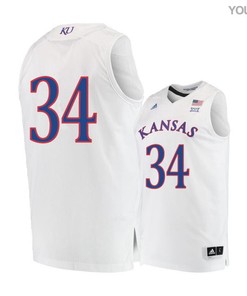 Perry Ellis 34 Kansas Jayhawks Basketball Youth Jersey - White