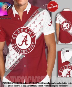 Personalized Alabama Crimson Tide Football Team All Over Print Hawaiian Shirt - Red
