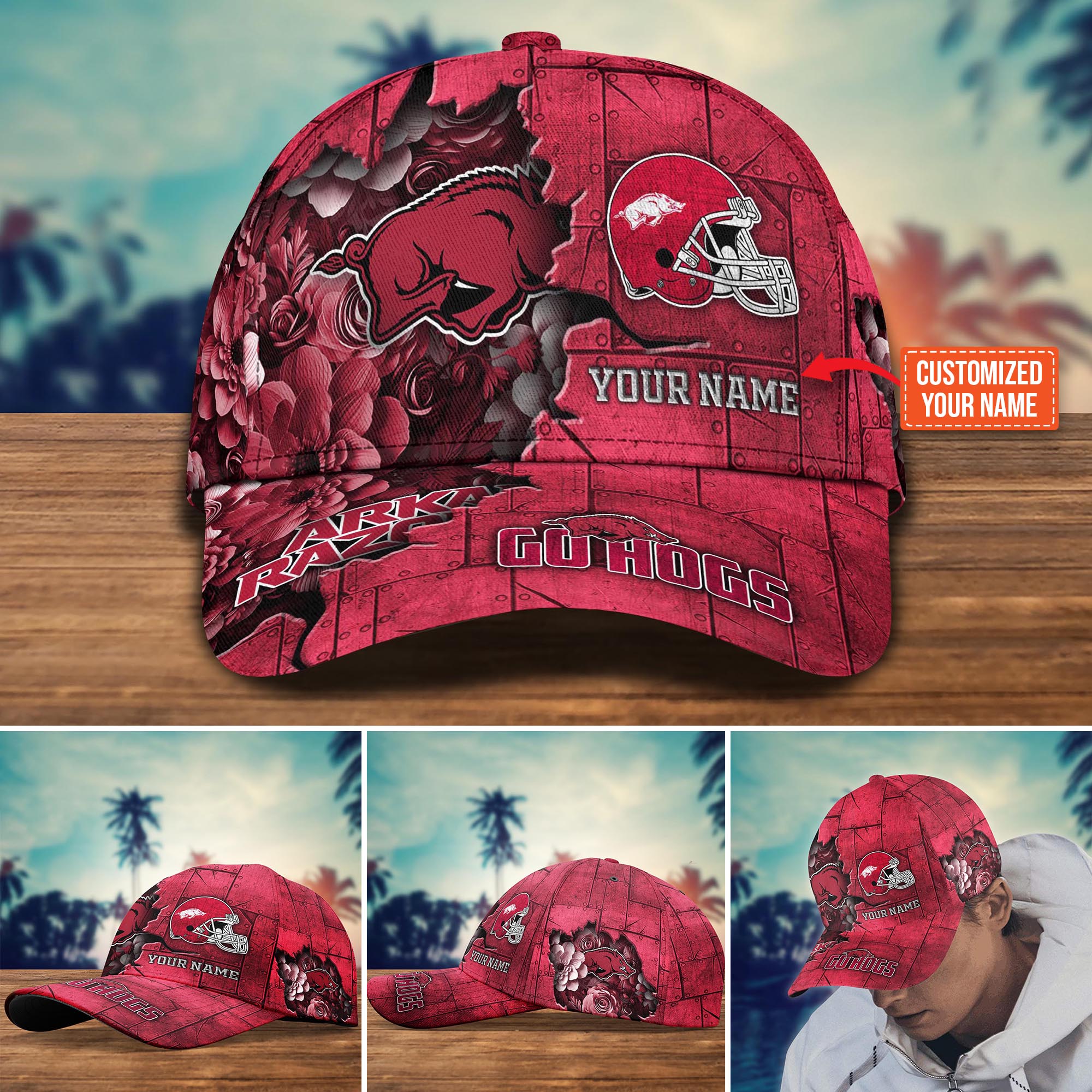 Personalized Arkansas Razorbacks Cap for Fans
