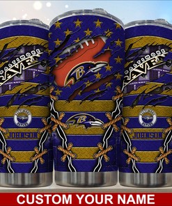 Personalized Baltimore Ravens Tumbler - Custom Name Edition