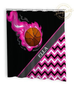 Personalized Basketball Shower Curtain - Celebrate Your Little Player with this Gift