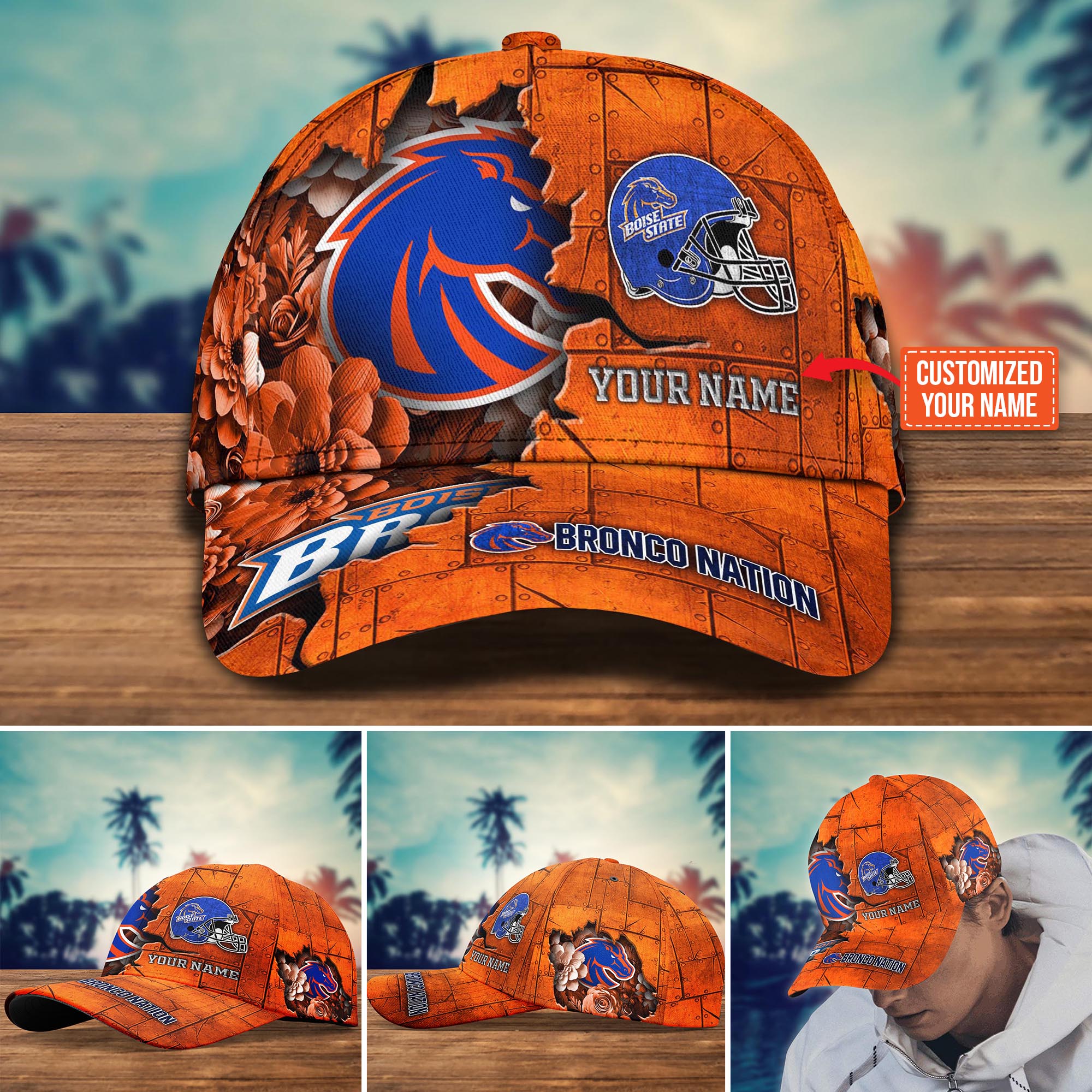 Personalized Boise State Broncos Cap for Fans