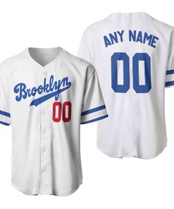Personalized Brooklyn Dodgers Any Name 00 2020 Mlb Team White Jersey Inspired Style Baseball Jersey