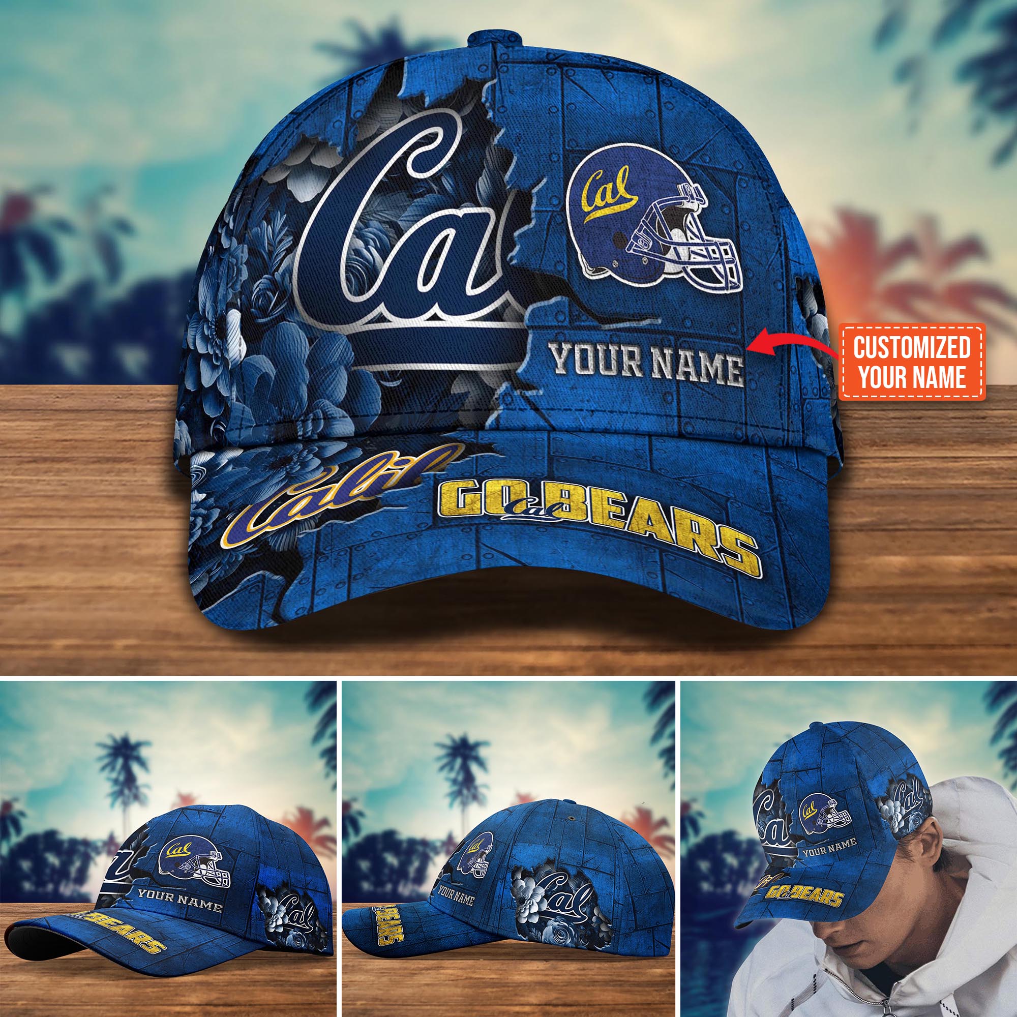 Personalized California Golden Bears Cap for Fans