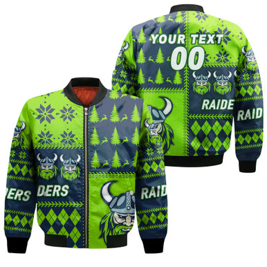 Personalized Canberra Raiders Rugby Christmas 2022 Style Bomber Jacket - LT12