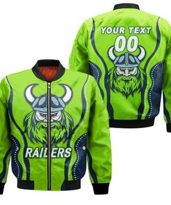 Personalized Canberra Raiders Rugby Indigenous Bomber Jacket - LT12