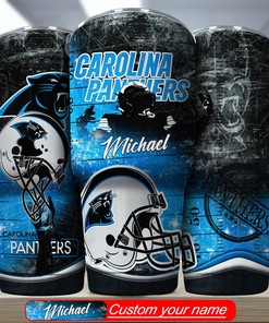 Personalized Carolina Panthers Tumbler - Custom Name Edition