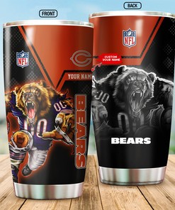 Personalized Chicago Bears Tumbler - Custom Name Edition